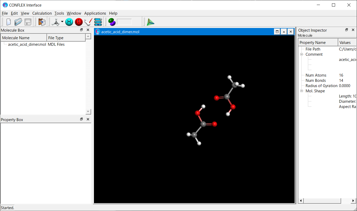 Interface Acetic Acid Dimer